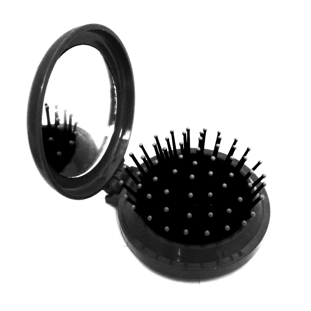 10 Pack Folding Hair Brush Mirror Compact Pocket Size Travel Car Purse Comb Gift