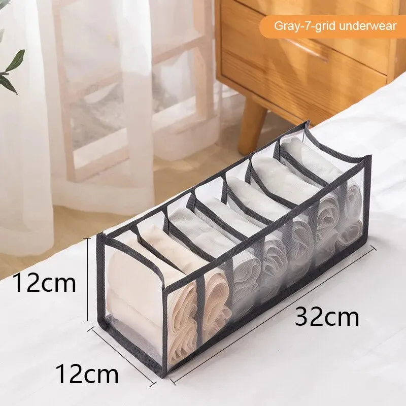 1pc Underwear Drawer Organizer Storage Box Foldable Closet Organizers Drawer Divider for Underpants Socks and Bras