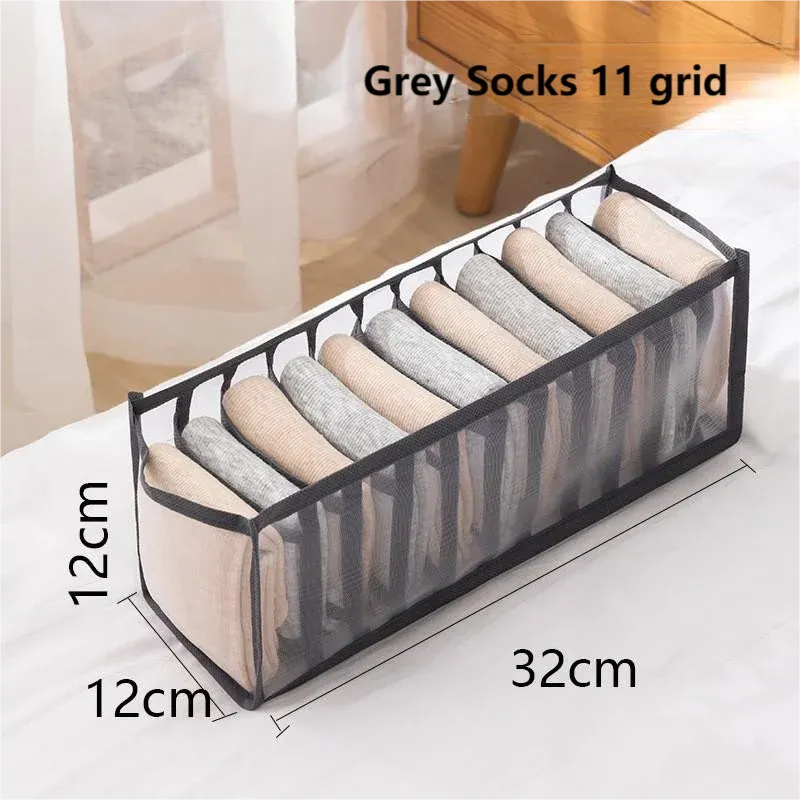 1pc Underwear Drawer Organizer Storage Box Foldable Closet Organizers Drawer Divider for Underpants Socks and Bras