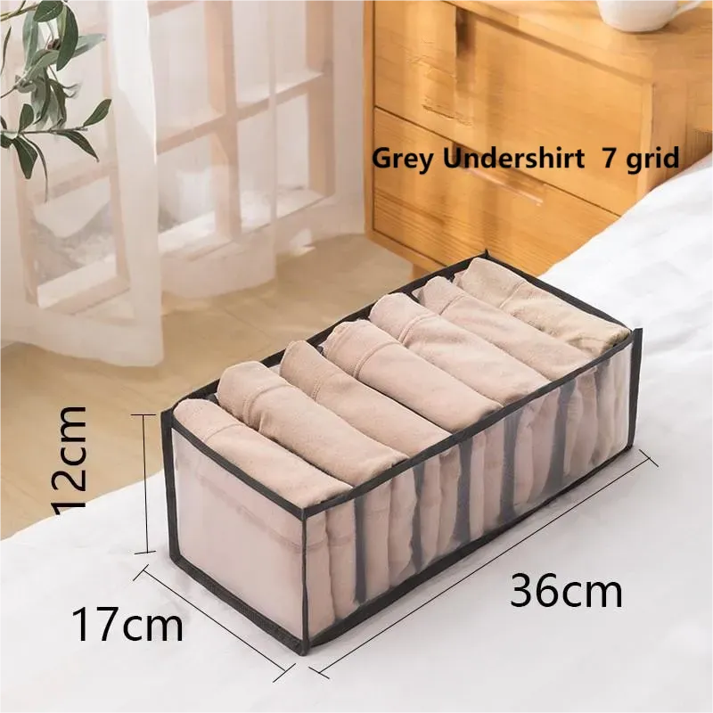 1pc Underwear Drawer Organizer Storage Box Foldable Closet Organizers Drawer Divider for Underpants Socks and Bras
