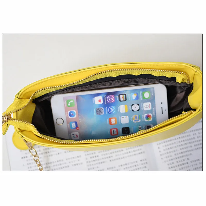 2018 summer new female bag PU leather women bag cute fruit packet chain shoulder messenger bag orange watermelon Strawberry bag
