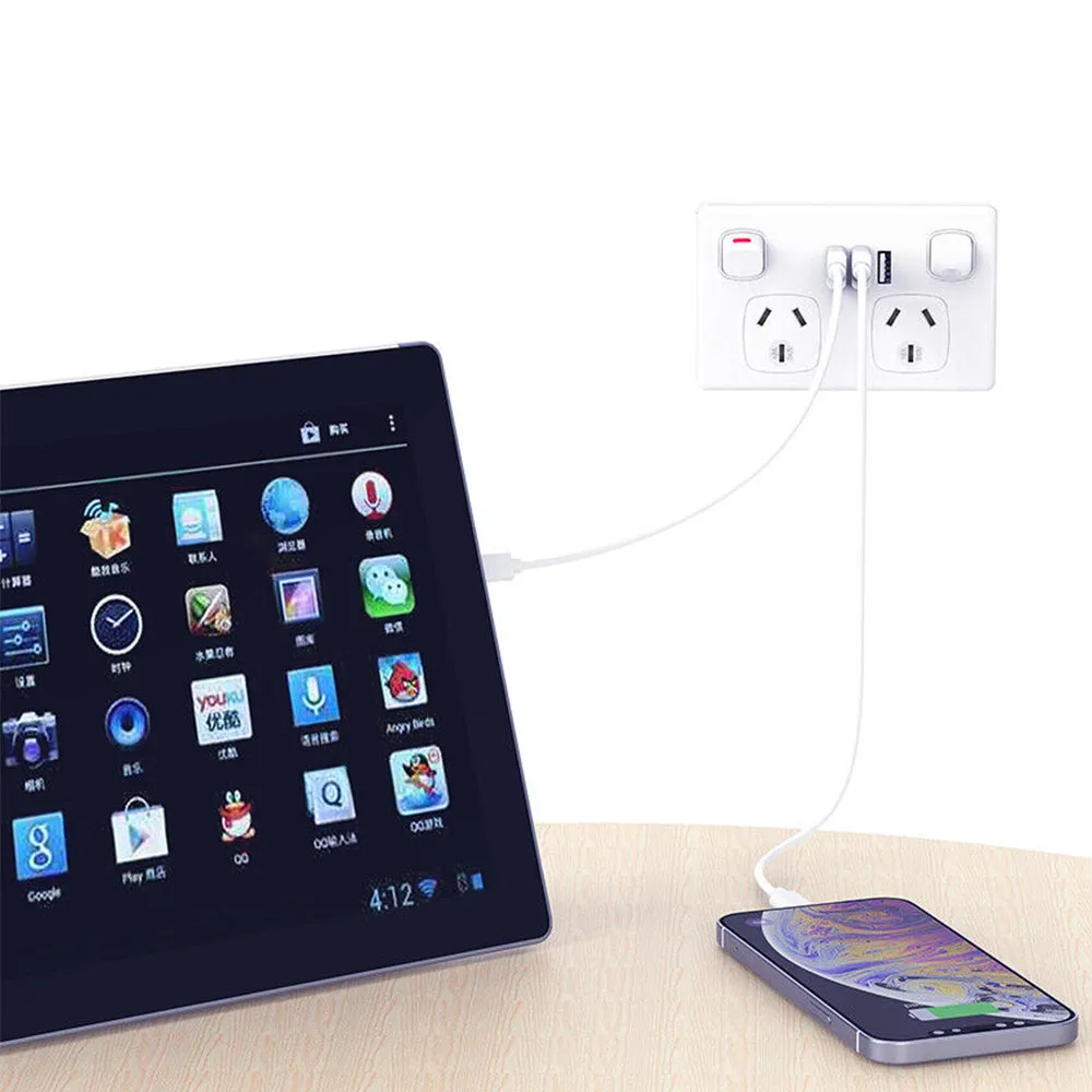 5PCS Double Power Point Dual USB   Type-C GPO | Fast Charge 3.6 Amp Wall Outlet