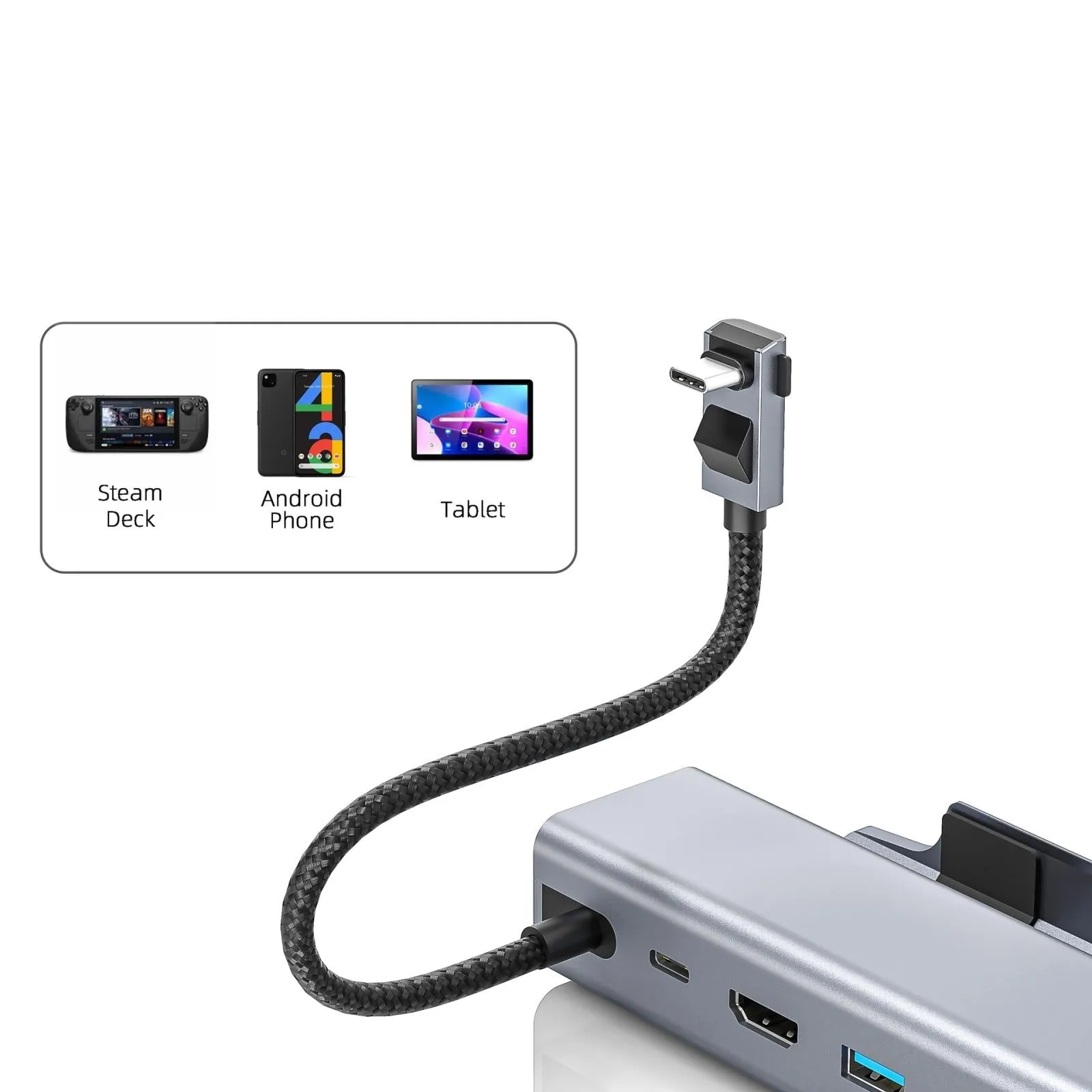 6-in-1 Docking Station for Steam Deck | HDMI | RJ45 | USB 3.0 | USB-C PD 100W