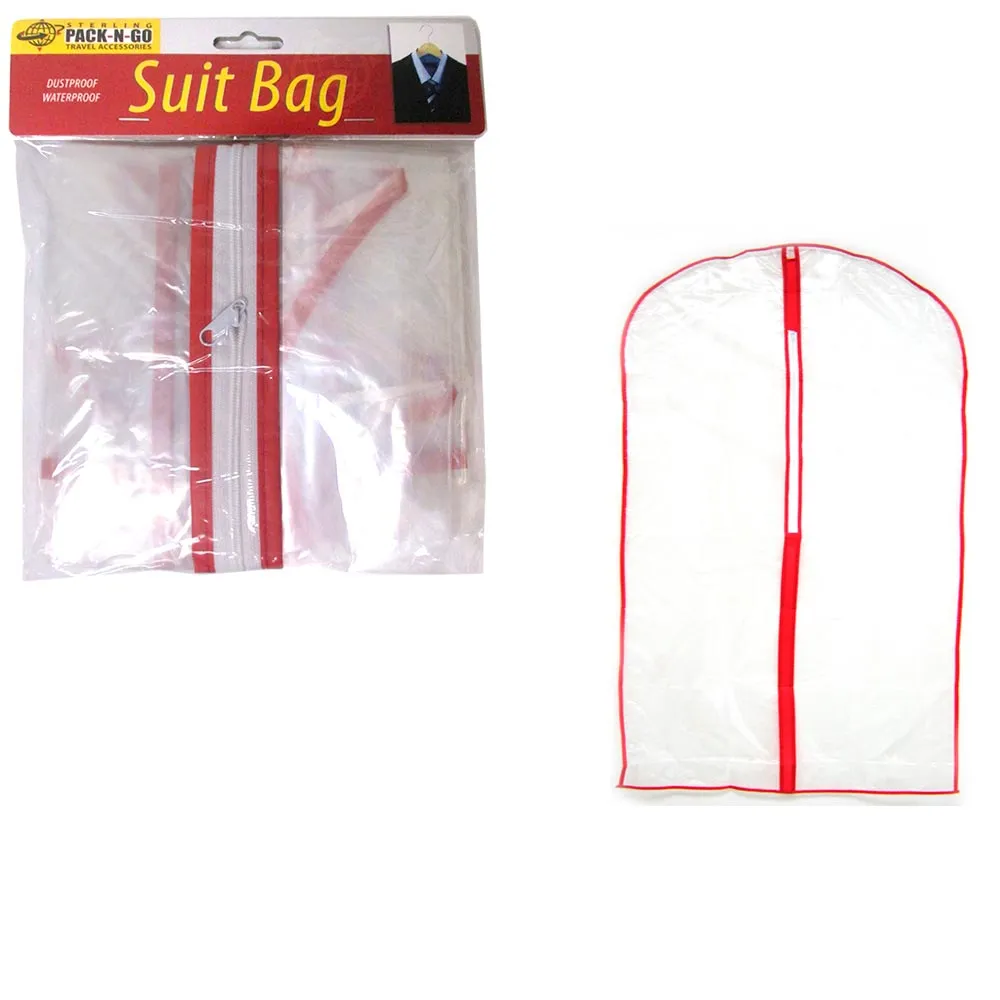 6X Garment Bags Travel Dress Suit Storage Clear Dust Cover 34" Full Zipper Coat
