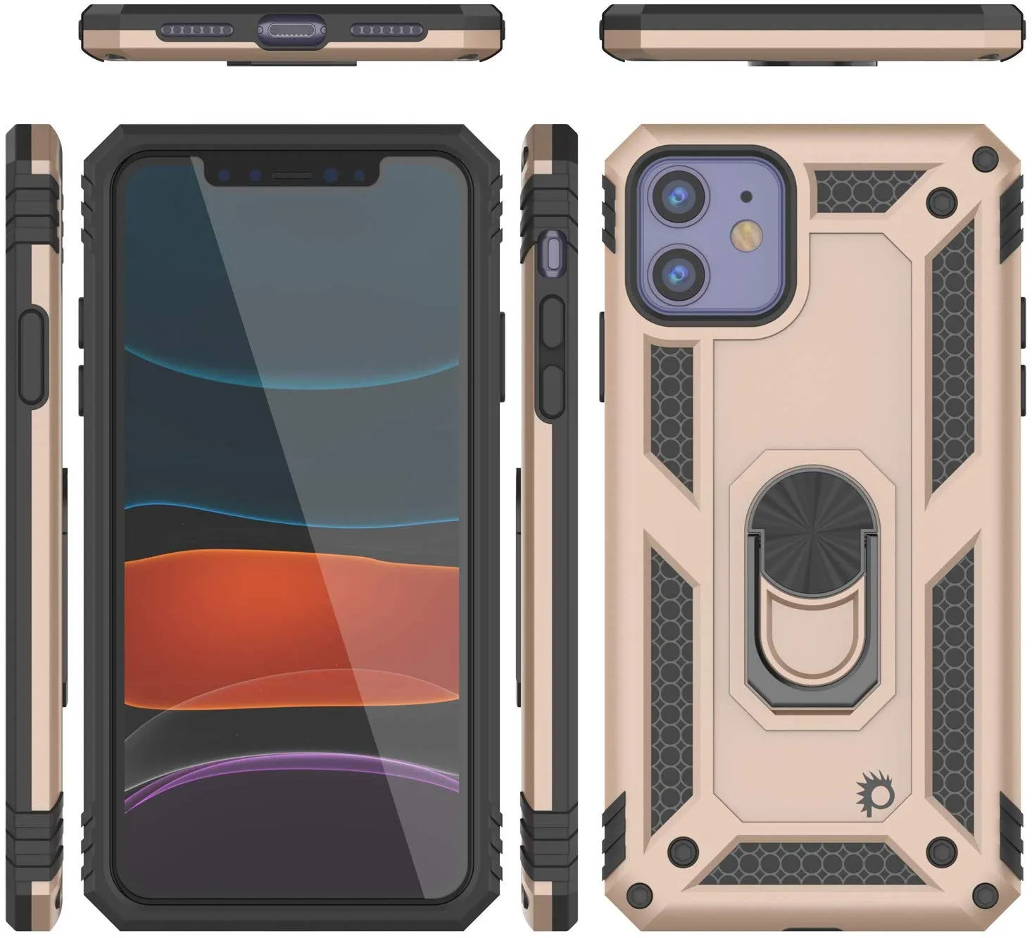 Apple iPhone 11  Punkcase ArmorShield Military Style Case Gold
