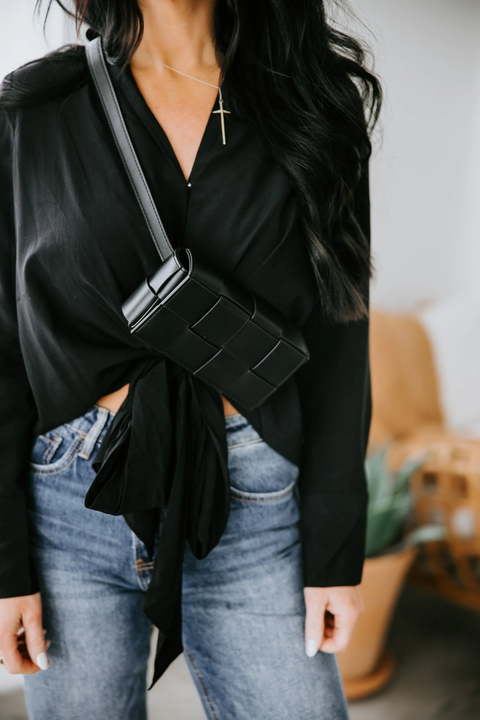 Camille Woven Sling Bag