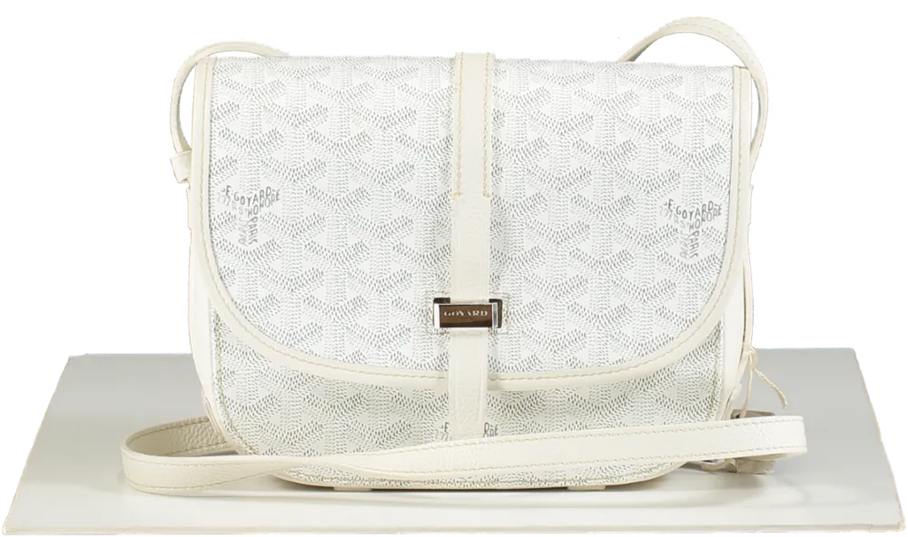 Goyard Goyardine Belvedere II White Pm Messenger Bag