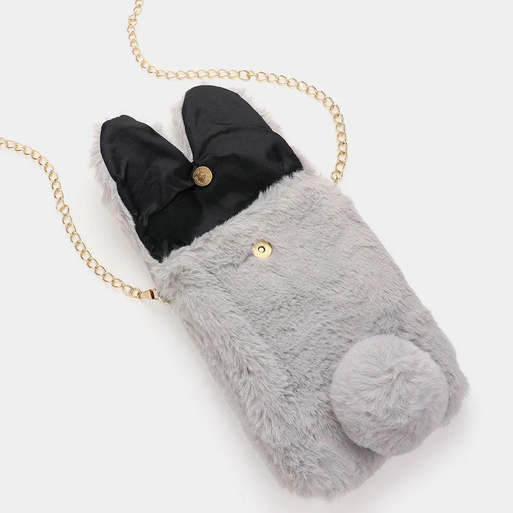 iLLASPARKZ Faux Fur Bunny Clutch / Crossbody Bag