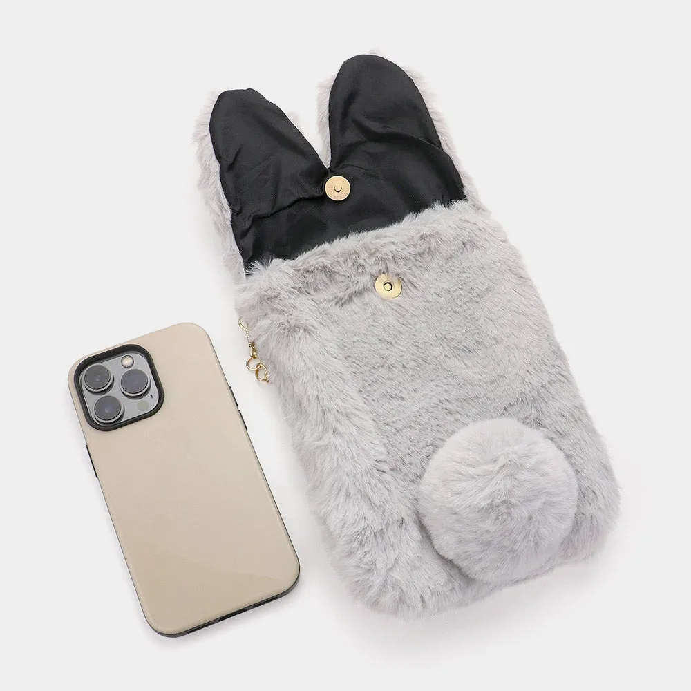 iLLASPARKZ Faux Fur Bunny Clutch / Crossbody Bag