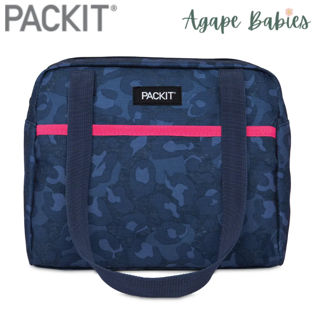 PackIt Freezable Hampton Lunch Bag - Heather Leopard Navy
