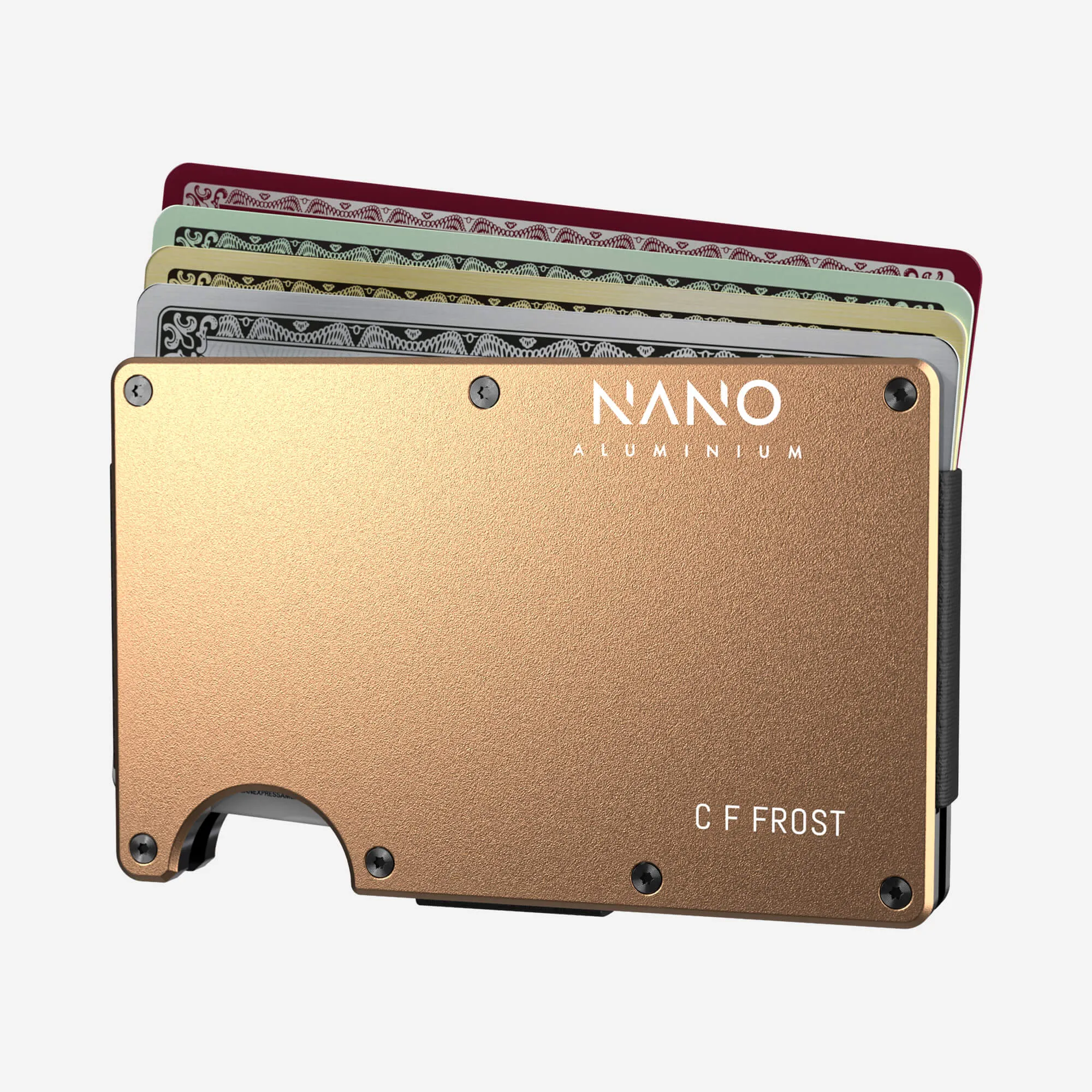 Personalised AirTag Cash Strap Wallet (Spectre Gold)