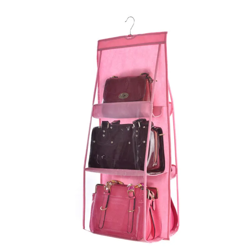 Ramadan Handbag Organizer Double Side Pocket Organizer Backpack Handbag Storage Bags Shoe Storage Bag Home Supplies Closet Rack Hangers