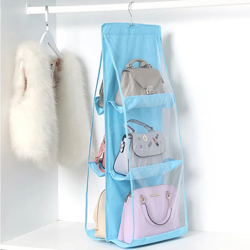 Ramadan Handbag Organizer Double Side Pocket Organizer Backpack Handbag Storage Bags Shoe Storage Bag Home Supplies Closet Rack Hangers