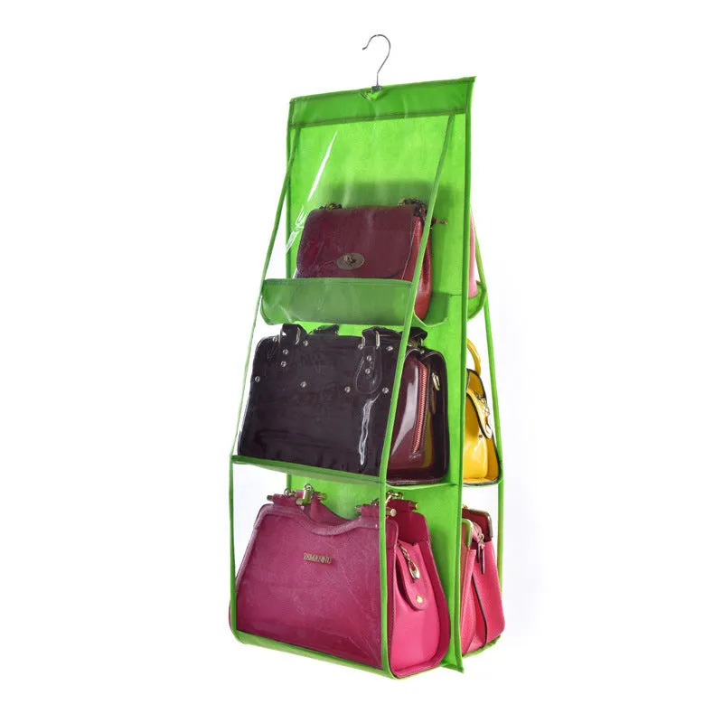 Ramadan Handbag Organizer Double Side Pocket Organizer Backpack Handbag Storage Bags Shoe Storage Bag Home Supplies Closet Rack Hangers