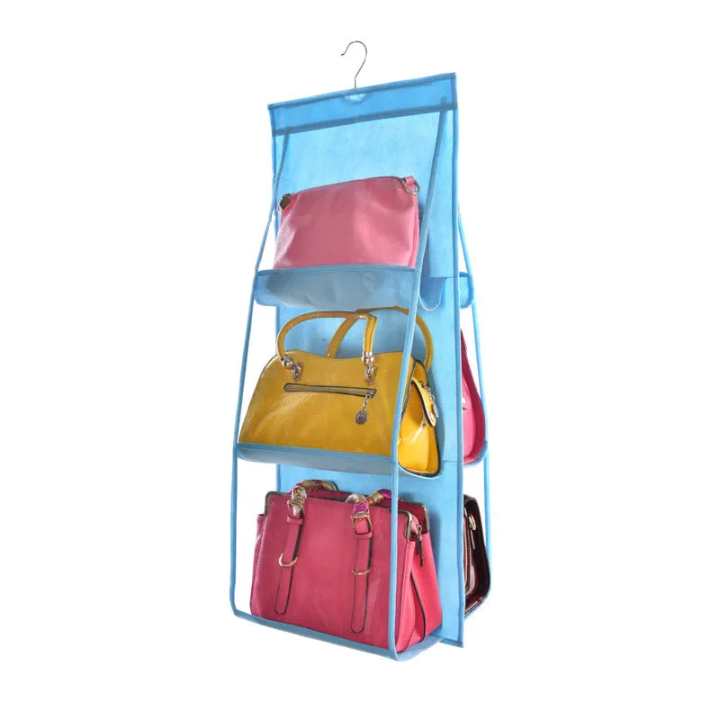 Ramadan Handbag Organizer Double Side Pocket Organizer Backpack Handbag Storage Bags Shoe Storage Bag Home Supplies Closet Rack Hangers
