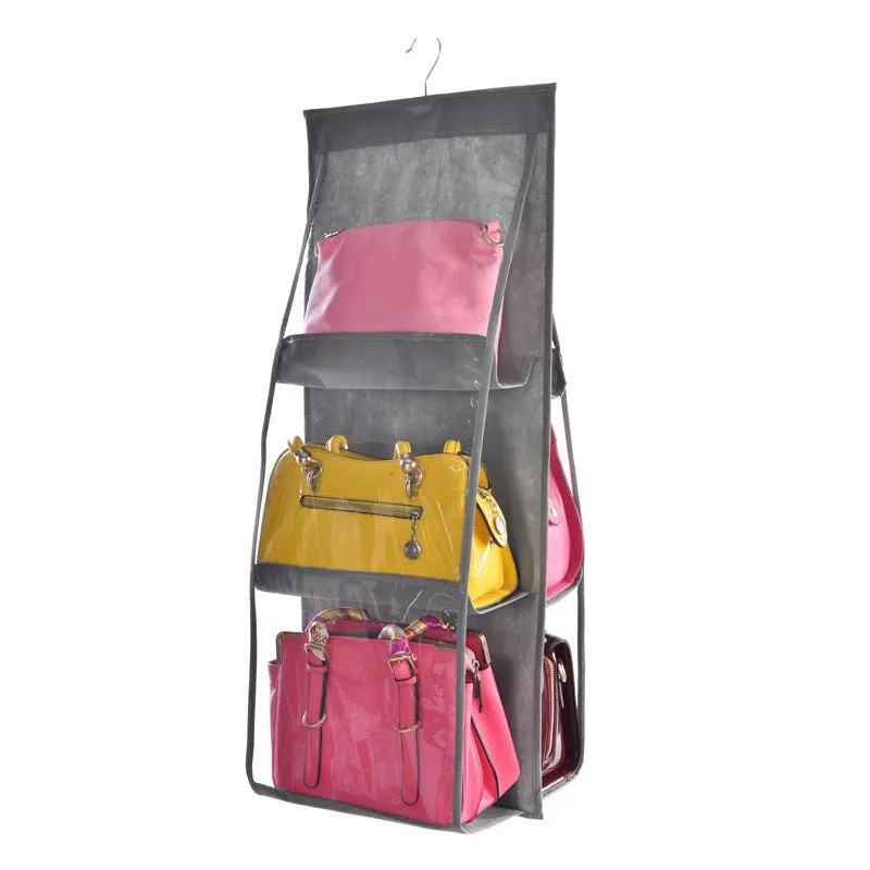Ramadan Handbag Organizer Double Side Pocket Organizer Backpack Handbag Storage Bags Shoe Storage Bag Home Supplies Closet Rack Hangers