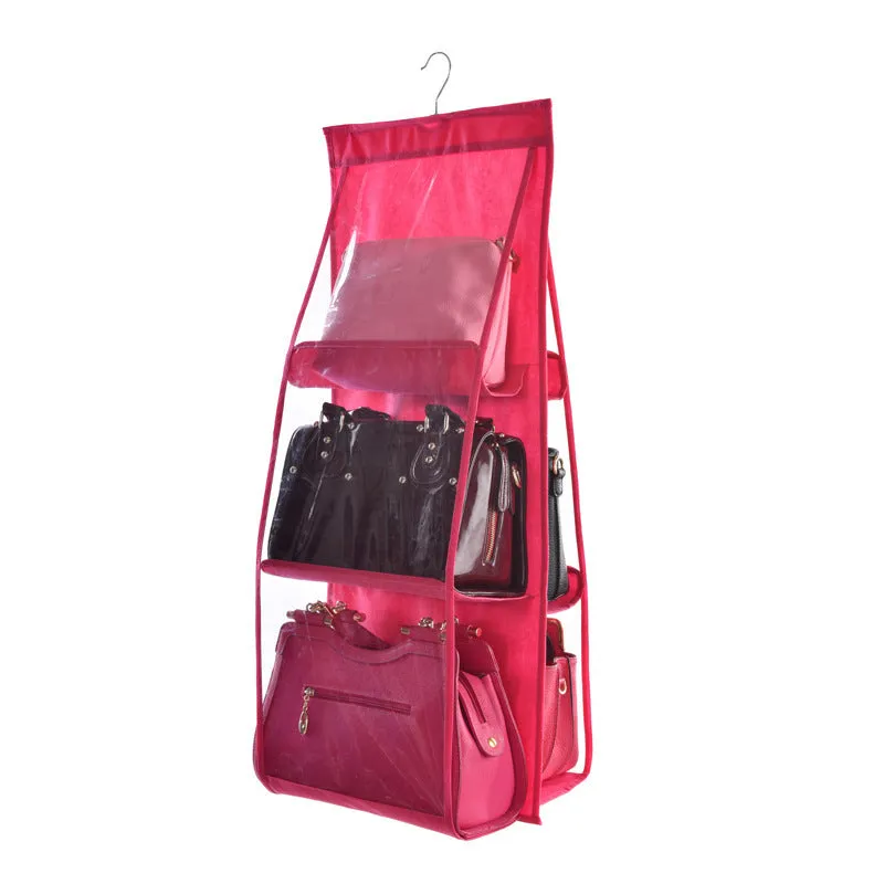 Ramadan Handbag Organizer Double Side Pocket Organizer Backpack Handbag Storage Bags Shoe Storage Bag Home Supplies Closet Rack Hangers