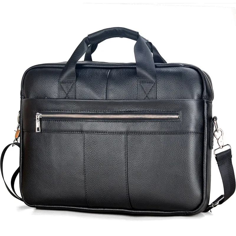 West Louis Men Genuine Leather Business Office Briefcase