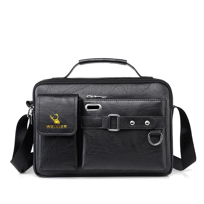 West Louis Men Leather Business-Men Briefcase