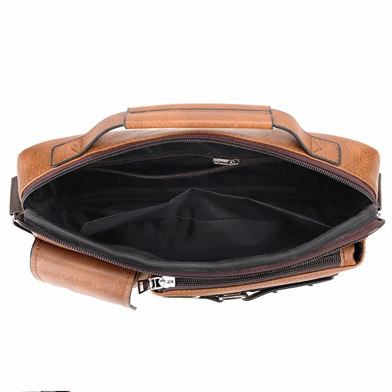 West Louis Men Leather Business-Men Briefcase