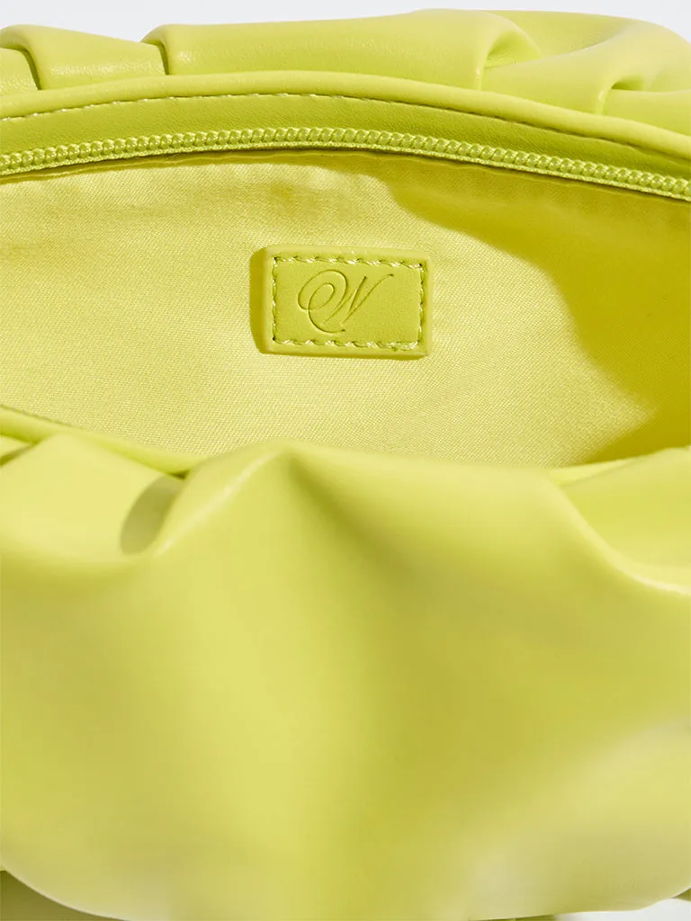 Westside Lime Pleated Sling Bag